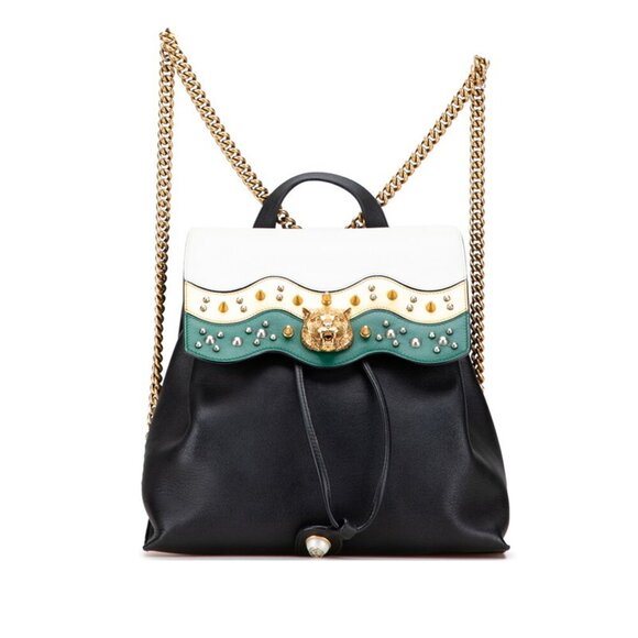 GUCCI Black Leather Backpack